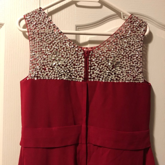 Red Sleeveless & Long Sleeve Prom/Bridesmaids/Formal Floor Length Gown - Picture 7 of 10